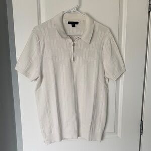 Saks Fifth Avenue Cream Polo Shirt